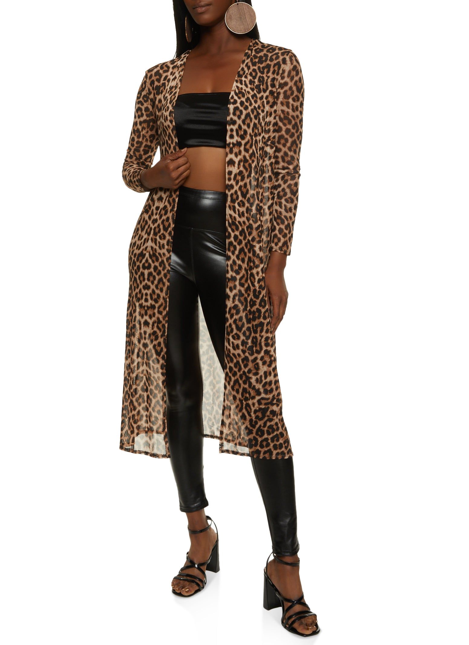 Mesh Animal Print Duster sold by Rainbow