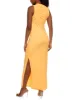 Haute Monde Mesh High Cowl Neck Side Slit Maxi Dress sold by Rainbow