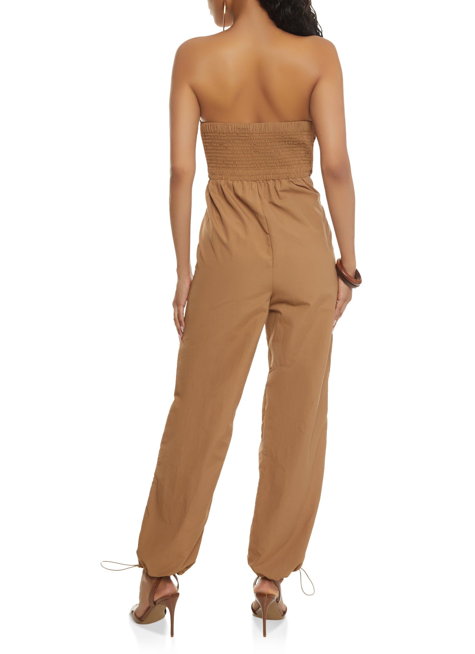 Ruched Strapless Cargo Pocket Jumpsuit sold by Rainbow product image thumbnail 2