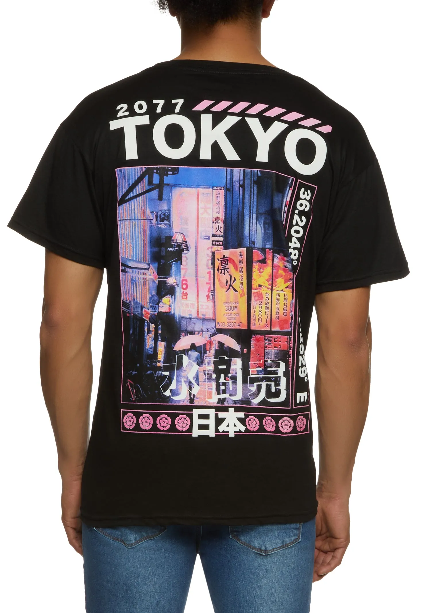 Mens Tokyo Back Graphic Tee sold by Rainbow product image thumbnail 2