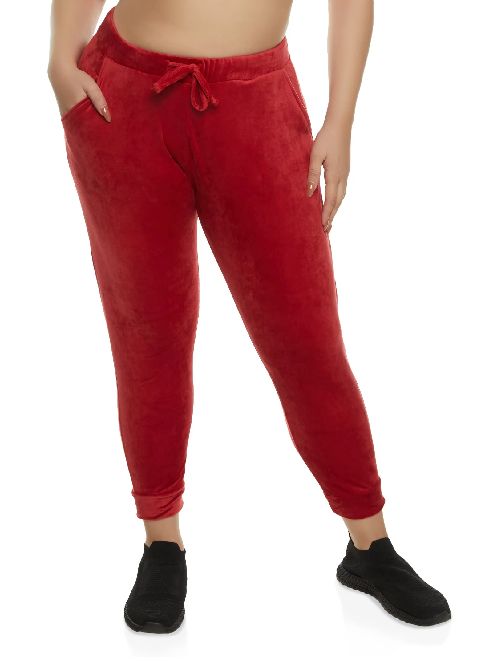 Plus Size Velour High Waisted Joggers sold by Rainbow