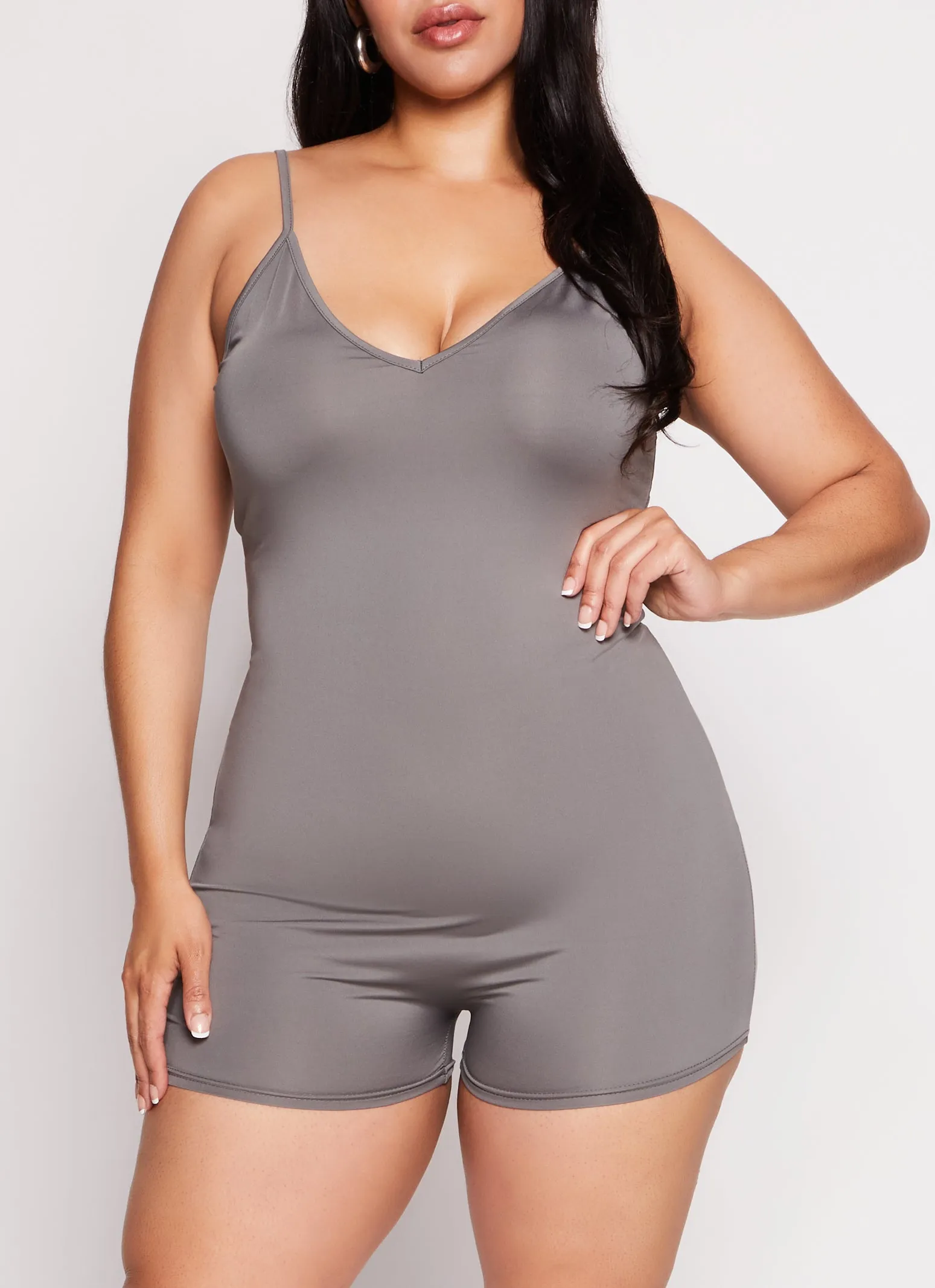 Plus Size Daisy V Neck Romper sold by Rainbow