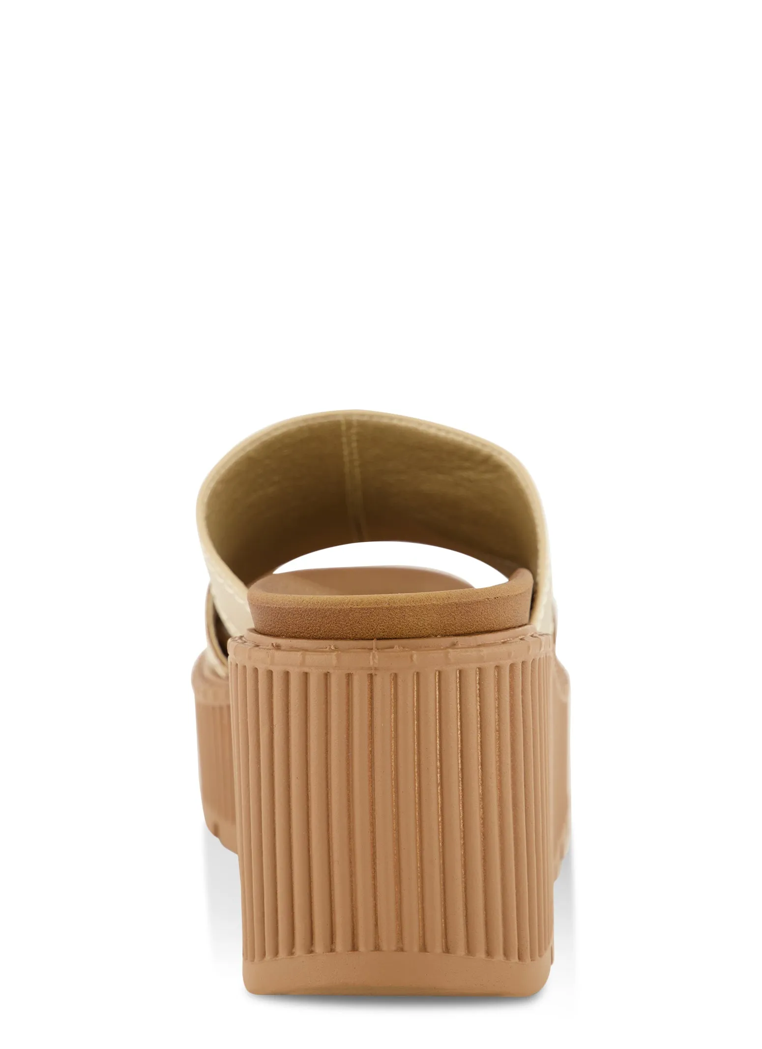 Single Band Slide Platform Wedge Sandals sold by Rainbow product image thumbnail 3