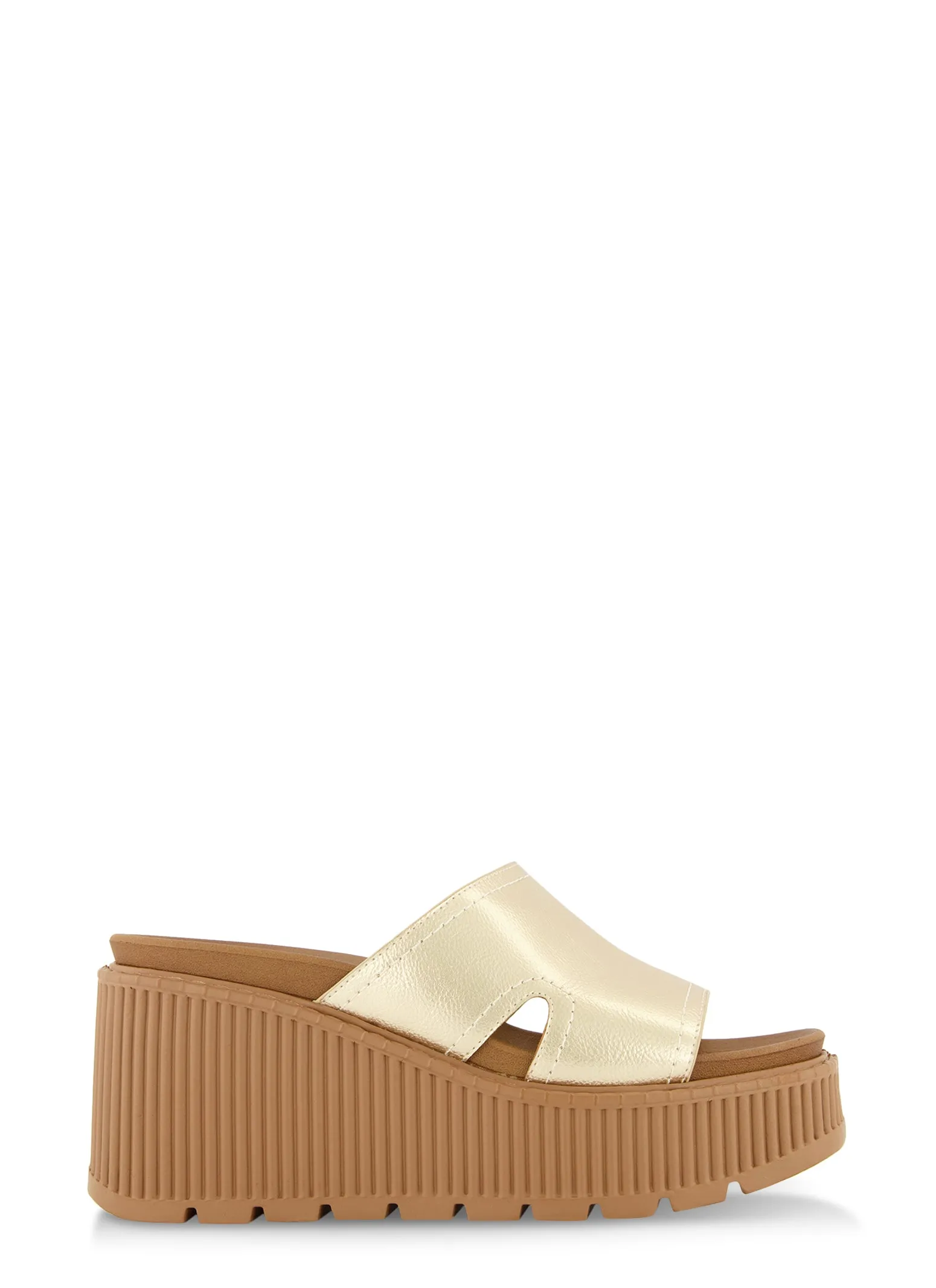 Single Band Slide Platform Wedge Sandals sold by Rainbow product image thumbnail 2