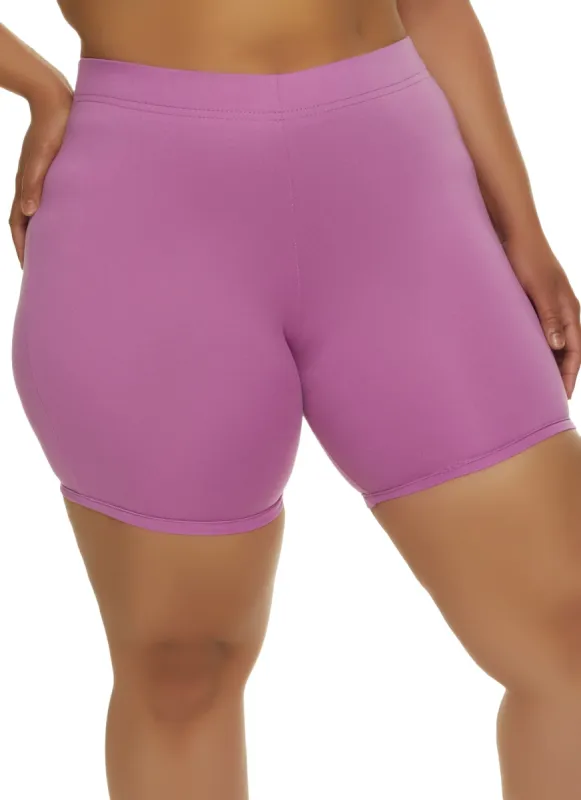 Plus Size Coordinate Biker Shorts sold by Rainbow