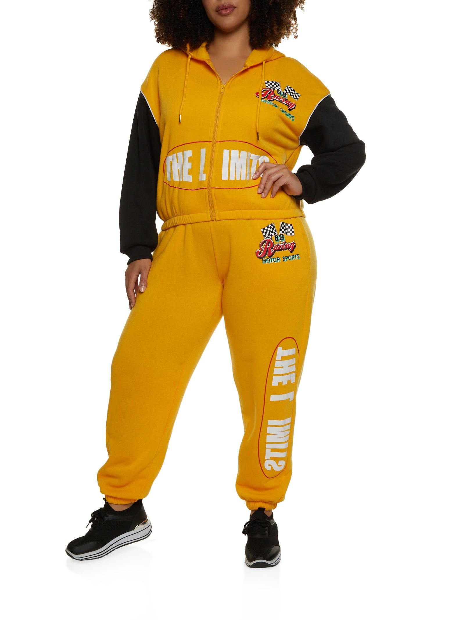 Plus Size Racing Motor Sports Graphic Zip Front Hoodie sold by Rainbow product image thumbnail 2