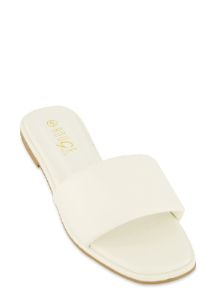 Single Band Square Toe Slide Sandals sold by Rainbow