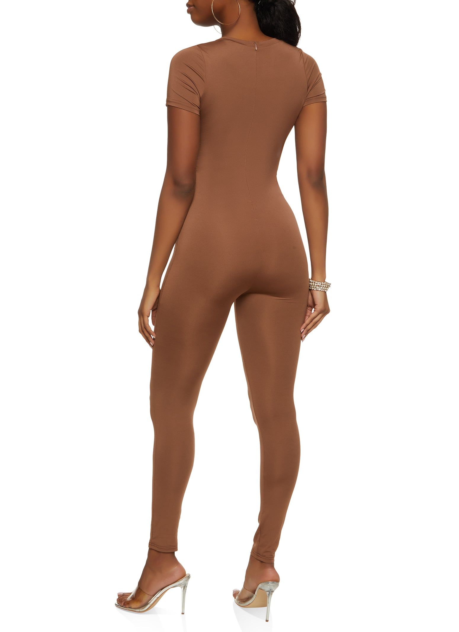 Short Sleeve Crew Neck Jumpsuit sold by Rainbow product image thumbnail 2