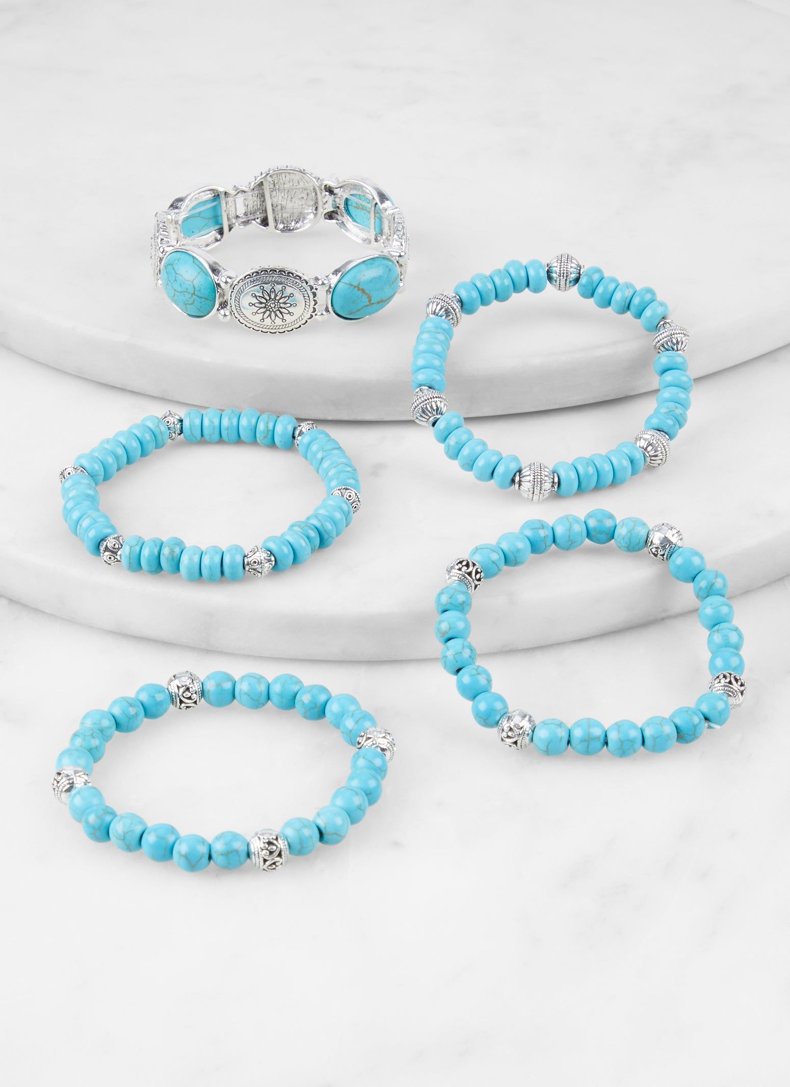 Boho Beaded Stretch Bracelets Set of 5 sold by Rainbow product image thumbnail 2