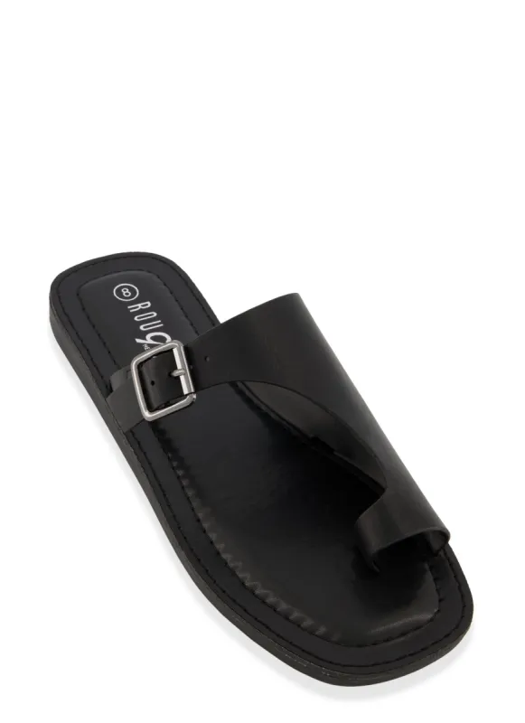 Buckle Strap Toe Loop Sandals sold by Rainbow