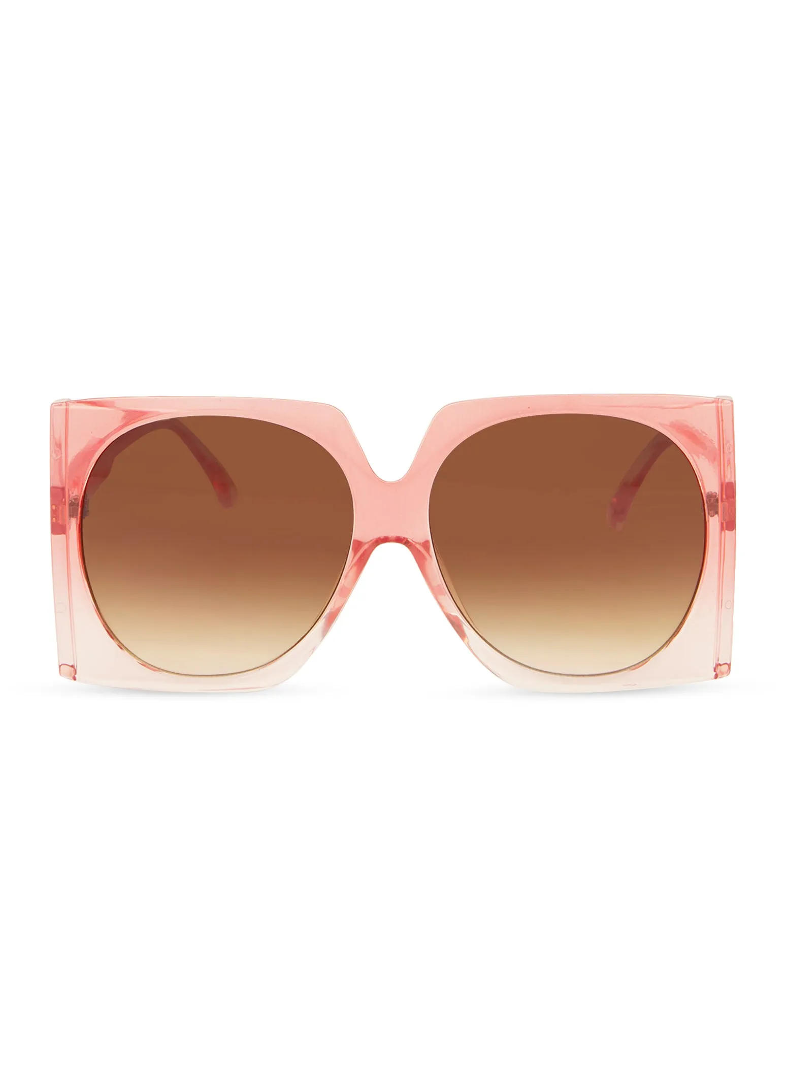 Ombre Clear Frame Oversized Square Sunglasses sold by Rainbow product image thumbnail 2