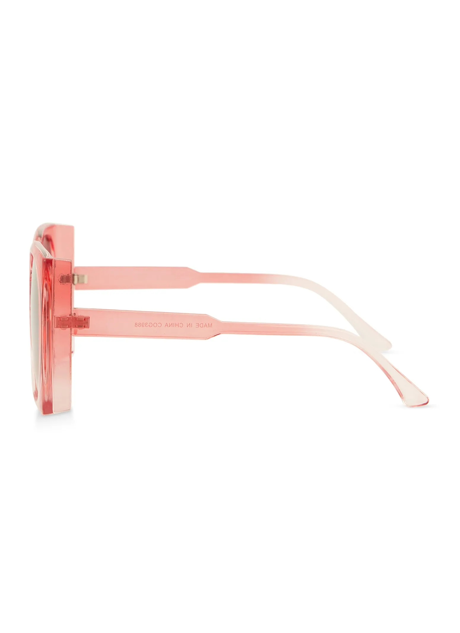Ombre Clear Frame Oversized Square Sunglasses sold by Rainbow product image thumbnail 5