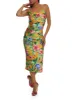 Floral Print Ruched Midi Dress sold by Rainbow