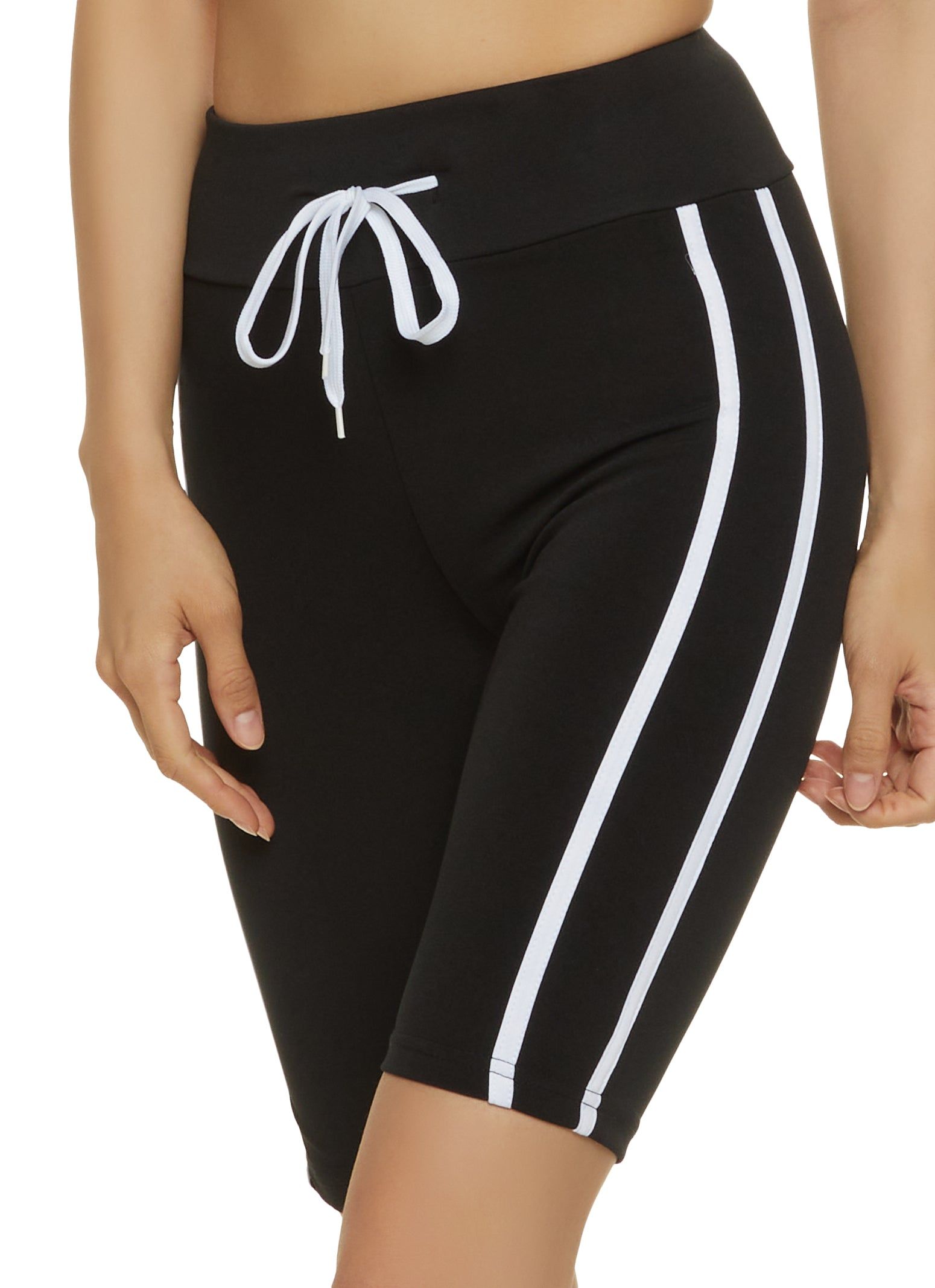 Varsity Stripe Biker Shorts sold by Rainbow