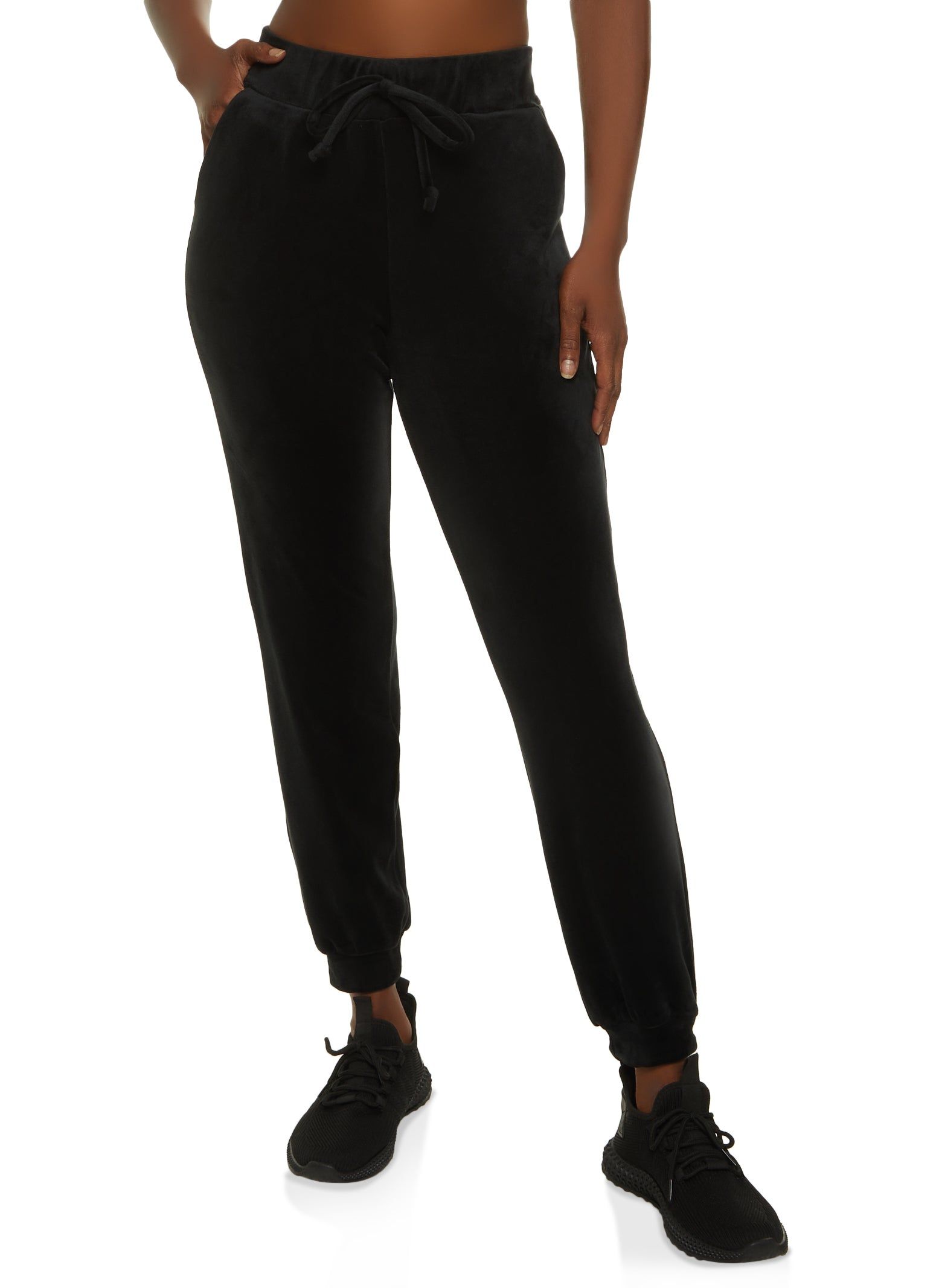 Solid Velour Joggers sold by Rainbow