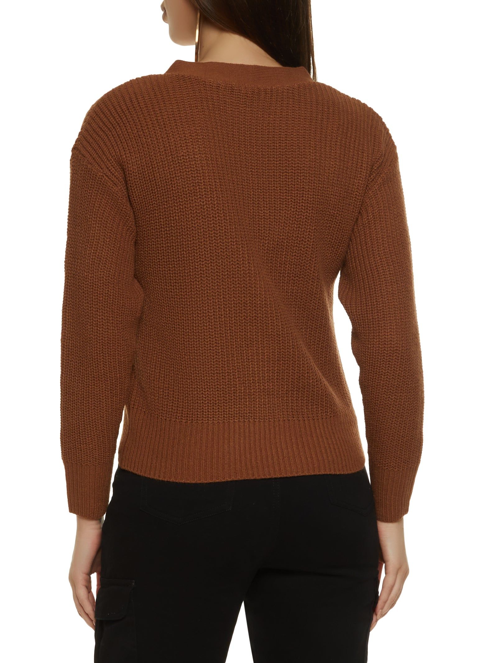 Drop Shoulder Button Up Cardigan sold by Rainbow product image thumbnail 2
