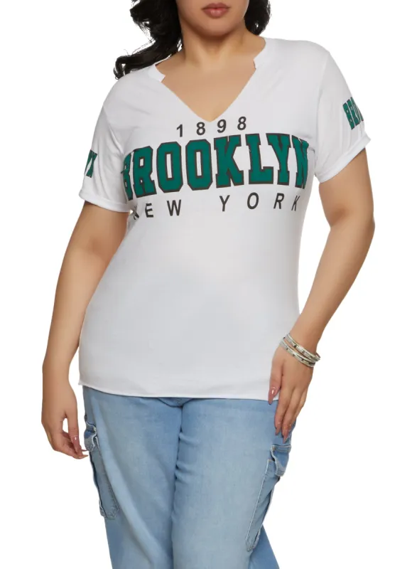 Plus Size 1898 Brooklyn New York Graphic Tee sold by Rainbow