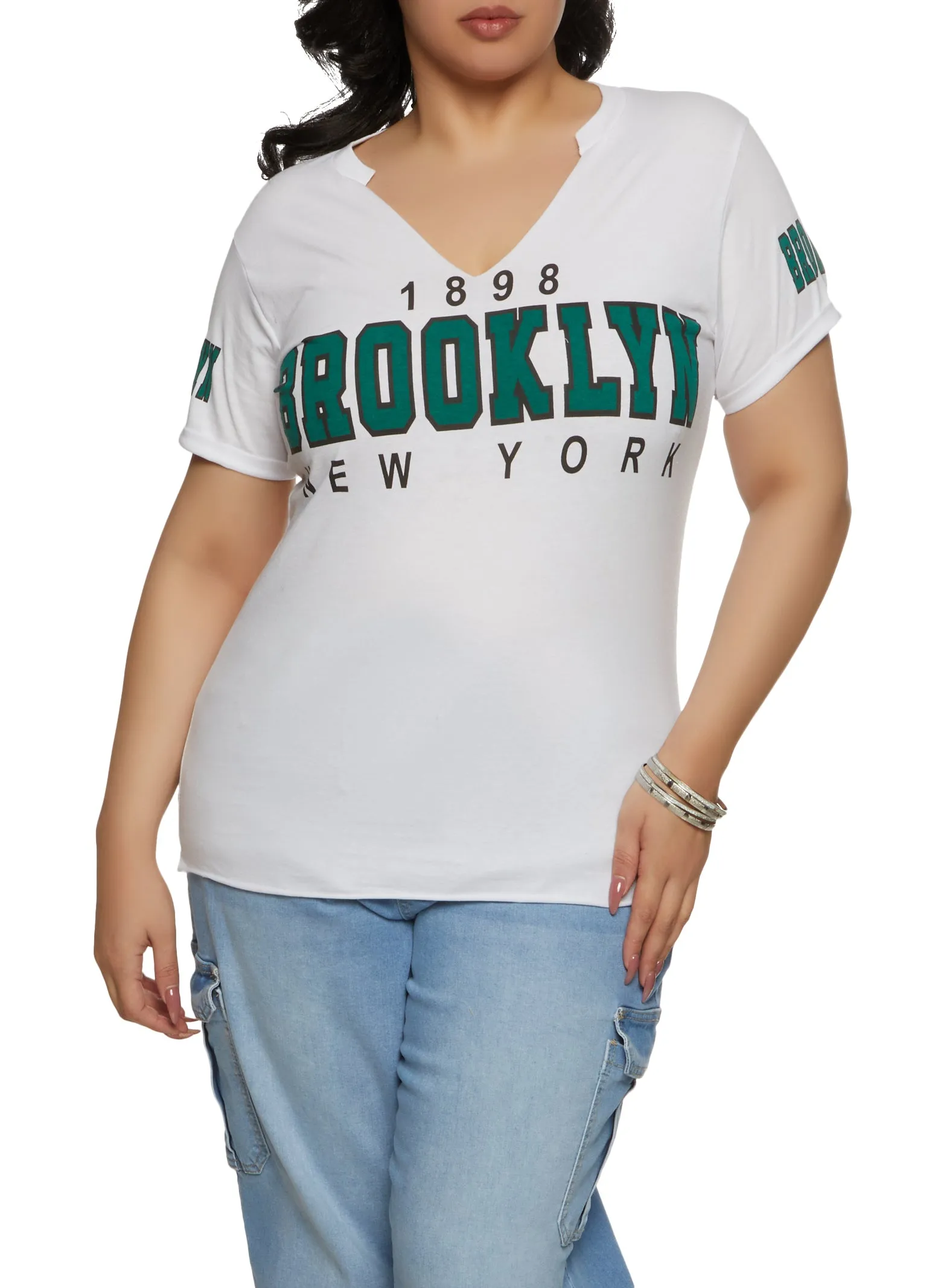 Plus Size 1898 Brooklyn New York Graphic Tee sold by Rainbow