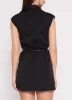 Belted Sleeveless Snap Button Front Mini Dress sold by Rainbow