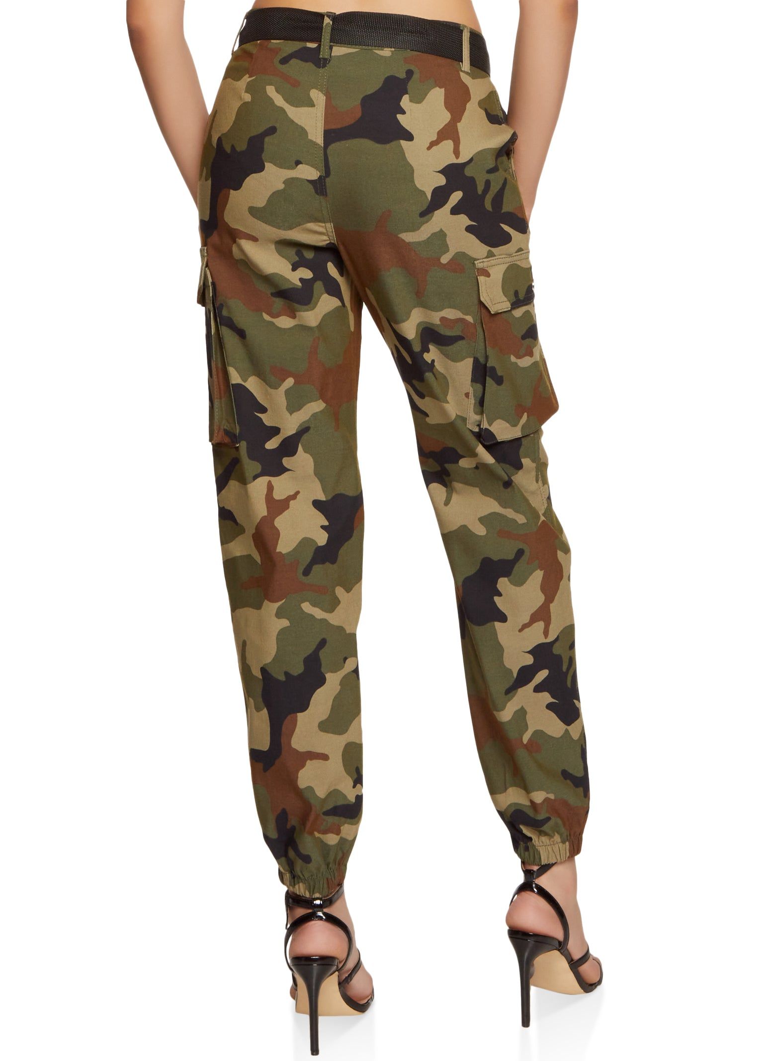 Mixed Print Belted Cargo Joggers sold by Rainbow product image thumbnail 3
