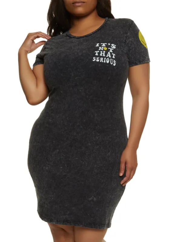 Plus Size Not That Serious T Shirt Dress sold by Rainbow