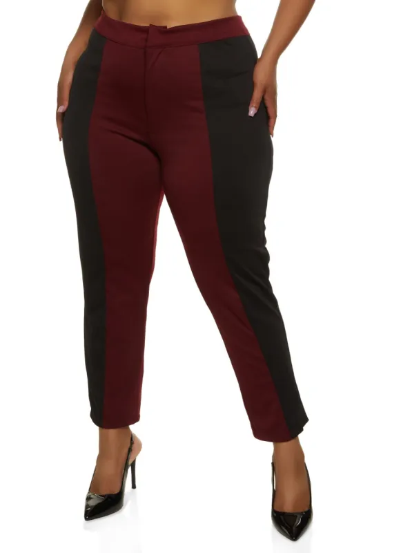 Plus Size Color Block Dress Pants sold by Rainbow