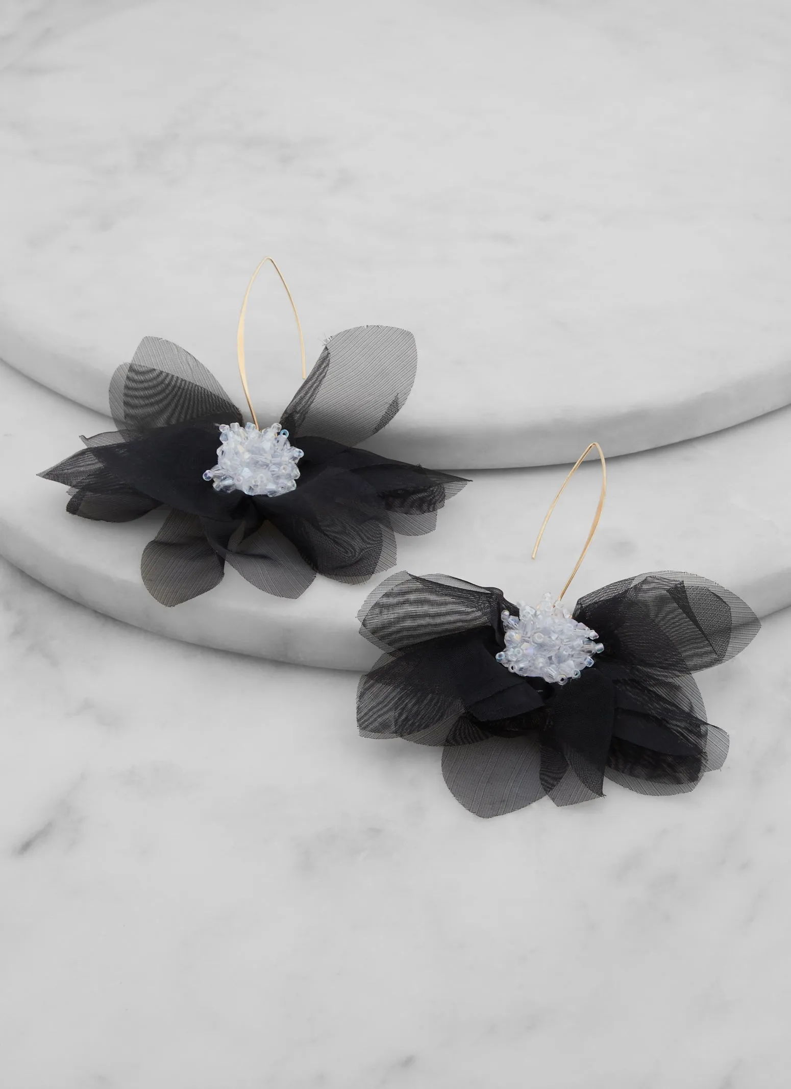 Mesh Floral Dangle Earrings sold by Rainbow product image thumbnail 2