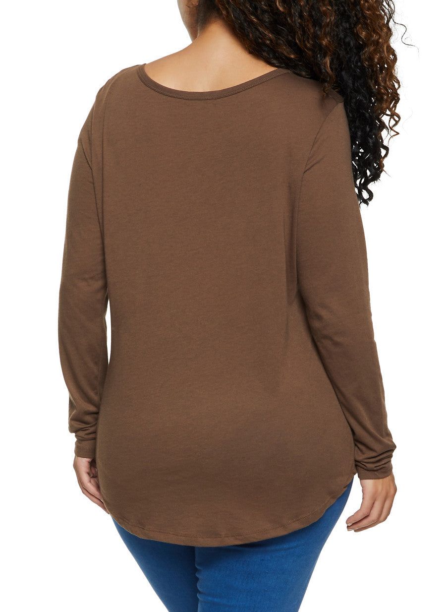 Plus Size Scoop Neck Basic Top sold by Rainbow product image thumbnail 2