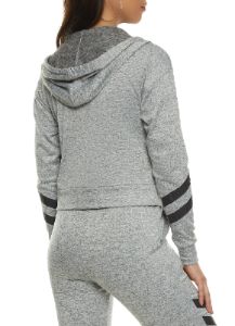Stripe Detail Zip Front Hoodie sold by Rainbow