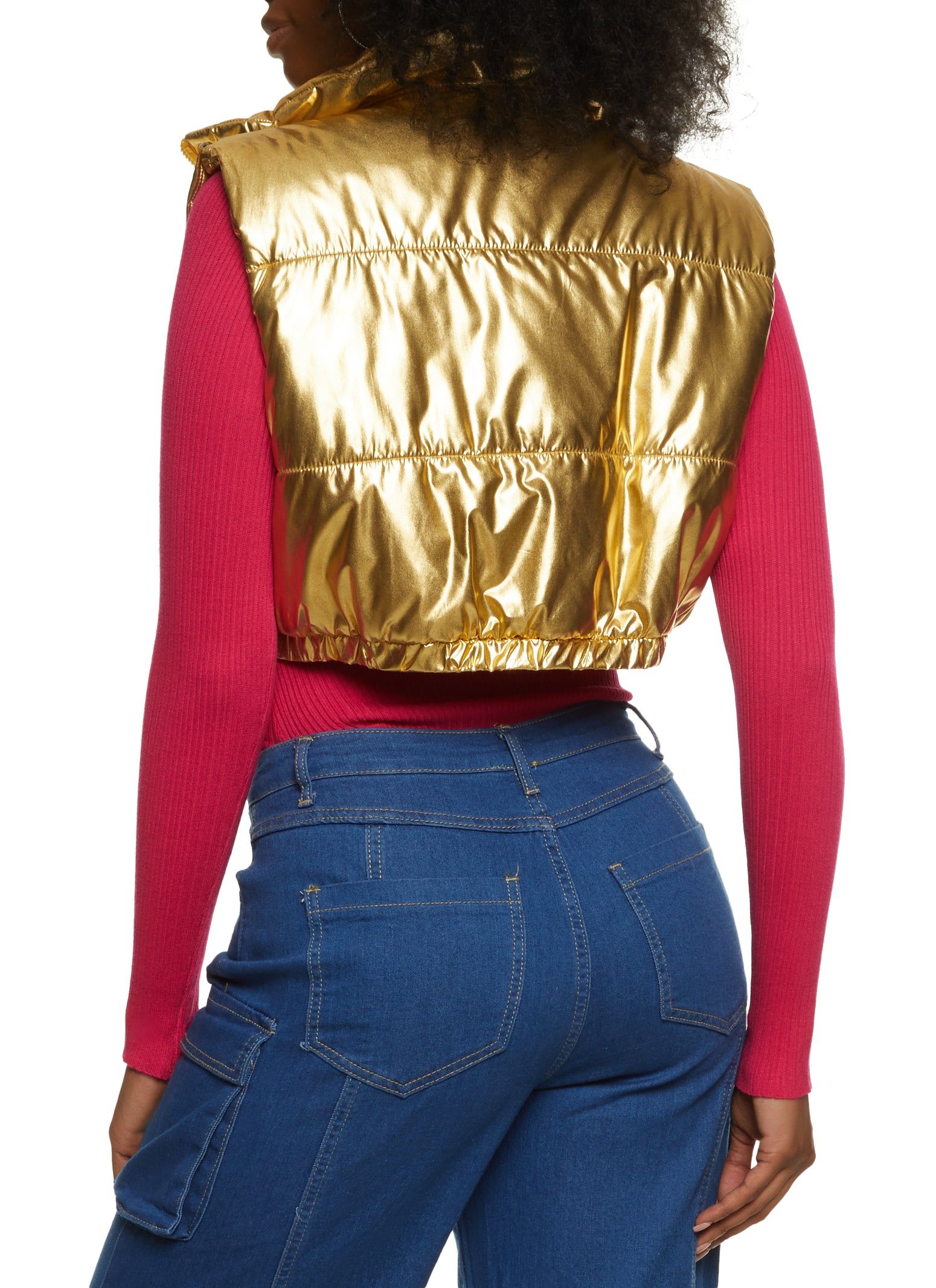 Faux Leather Cropped Vest sold by Rainbow product image thumbnail 3