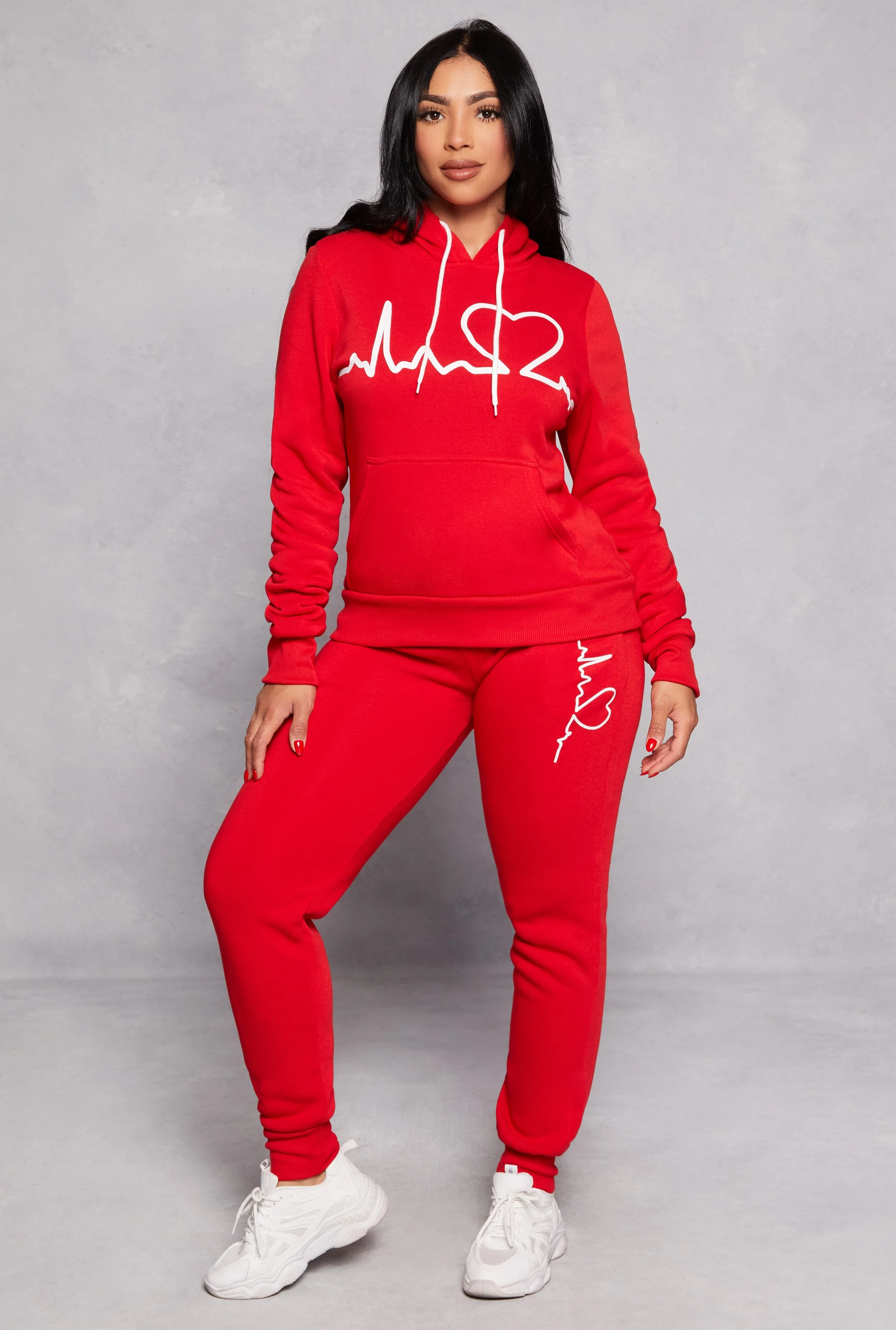 Heartbeat Graphic Joggers sold by Rainbow