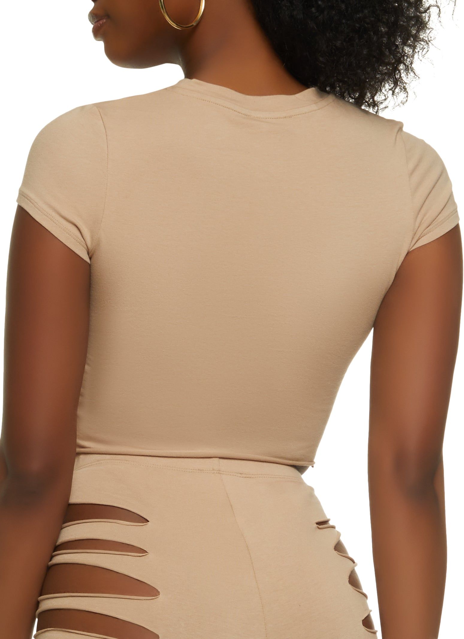 Laser Cut Side Crop Top sold by Rainbow product image thumbnail 3