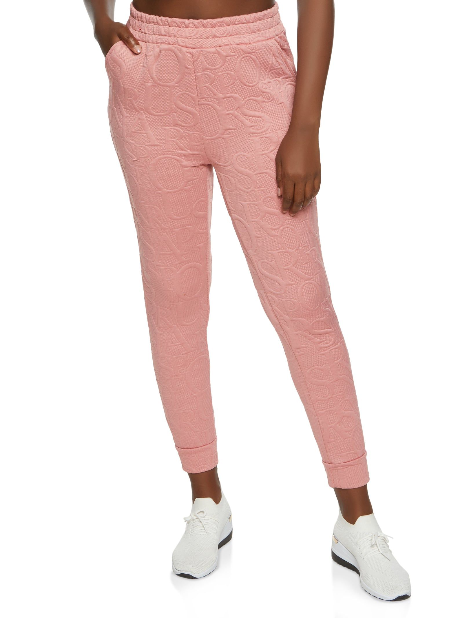 Embossed Joggers sold by Rainbow