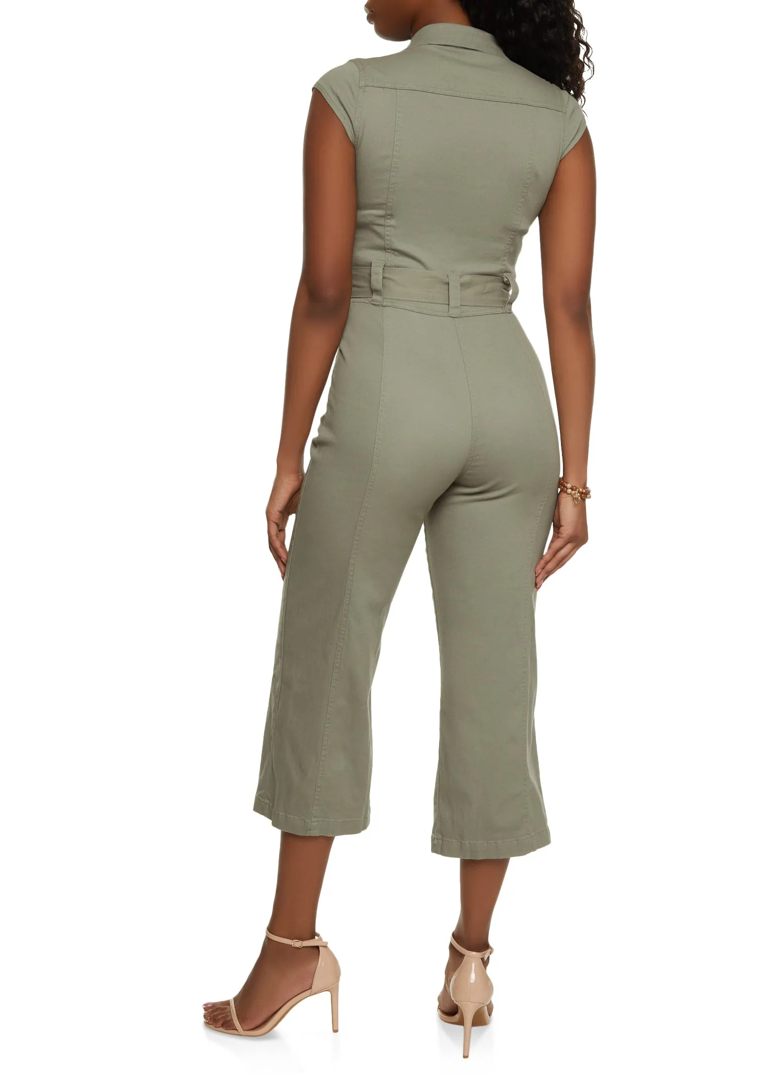 Twill Belted Cropped Jumpsuit sold by Rainbow product image thumbnail 2