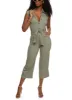 Twill Belted Cropped Jumpsuit sold by Rainbow