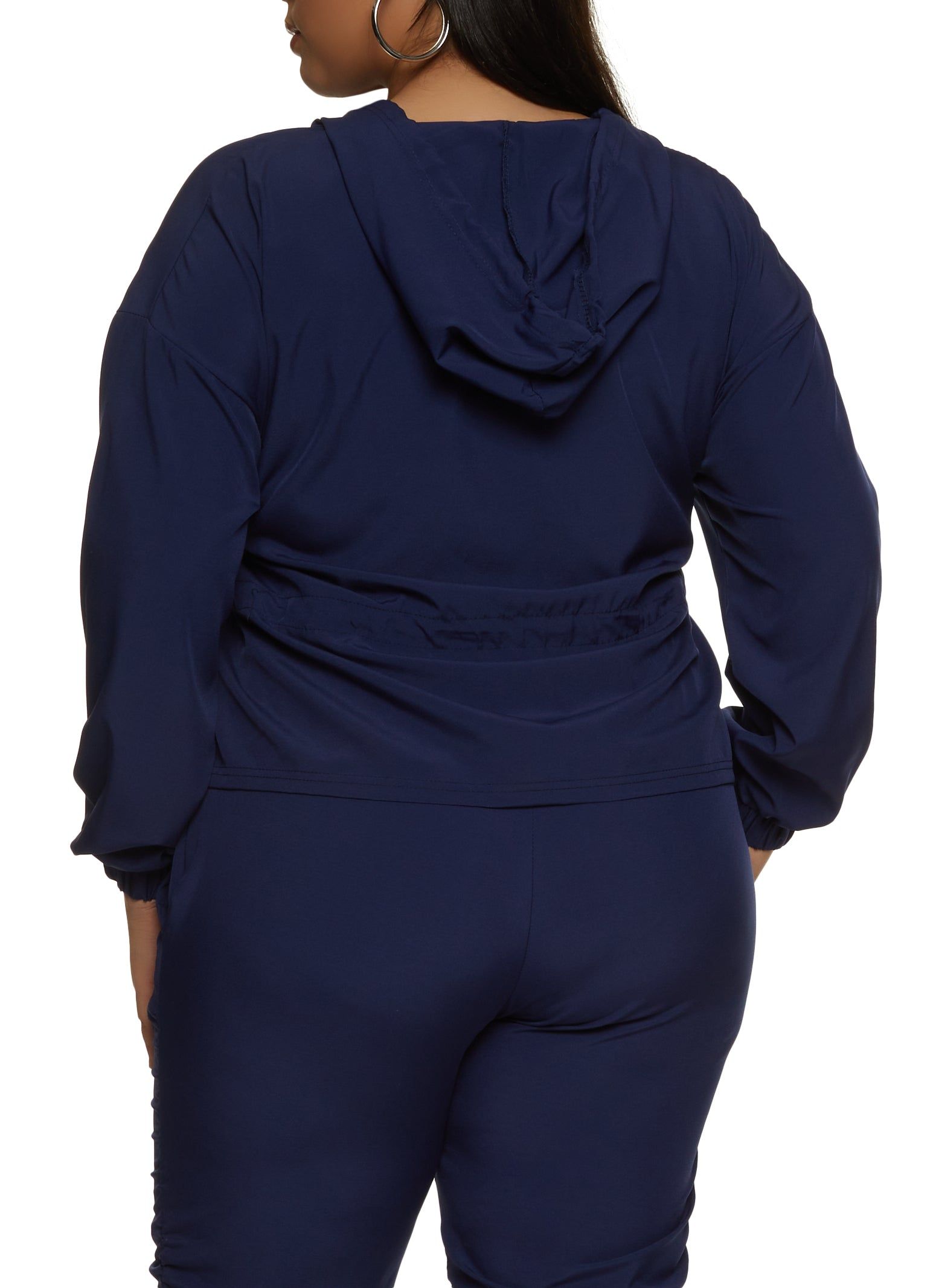 Plus Size Peplum Windbreaker Jacket sold by Rainbow product image thumbnail 3