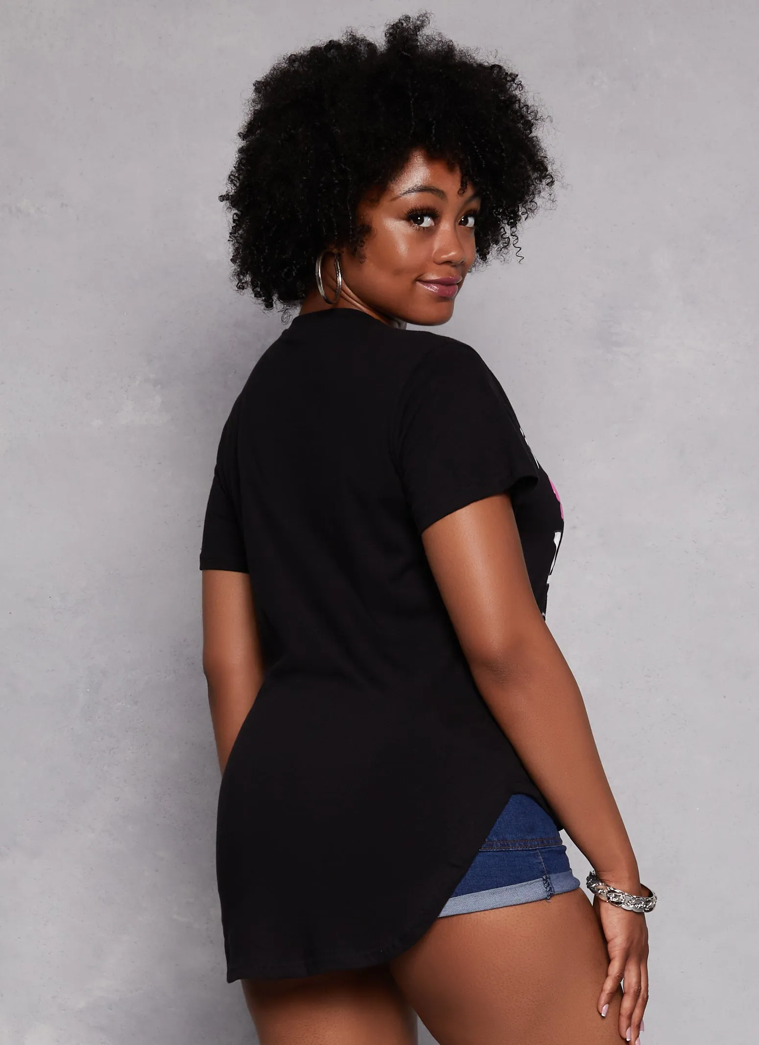 Plus Size Teddy Bear Graphic High Low Tee sold by Rainbow product image thumbnail 3