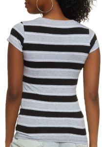 Basic Striped Crew Neck Tee sold by Rainbow