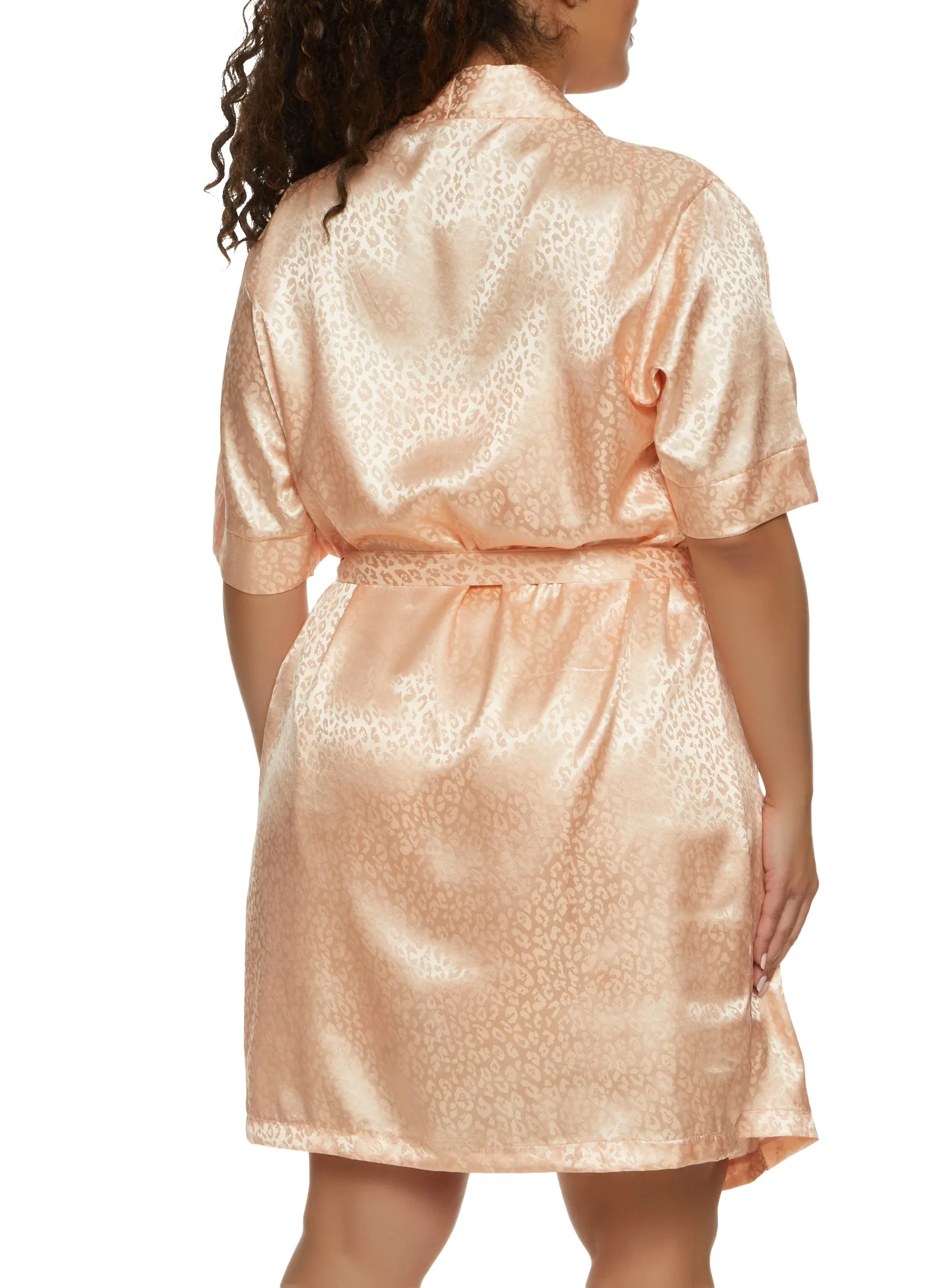 Plus Size Satin Animal Print Nightgown with Robe sold by Rainbow product image thumbnail 2