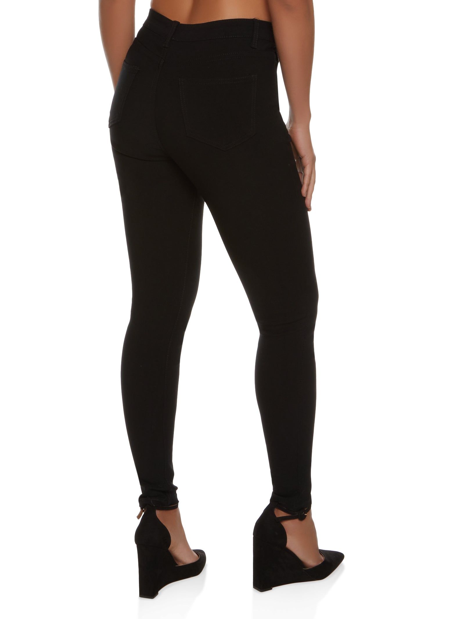 Solid High Waist Skinny Jeans sold by Rainbow product image thumbnail 2
