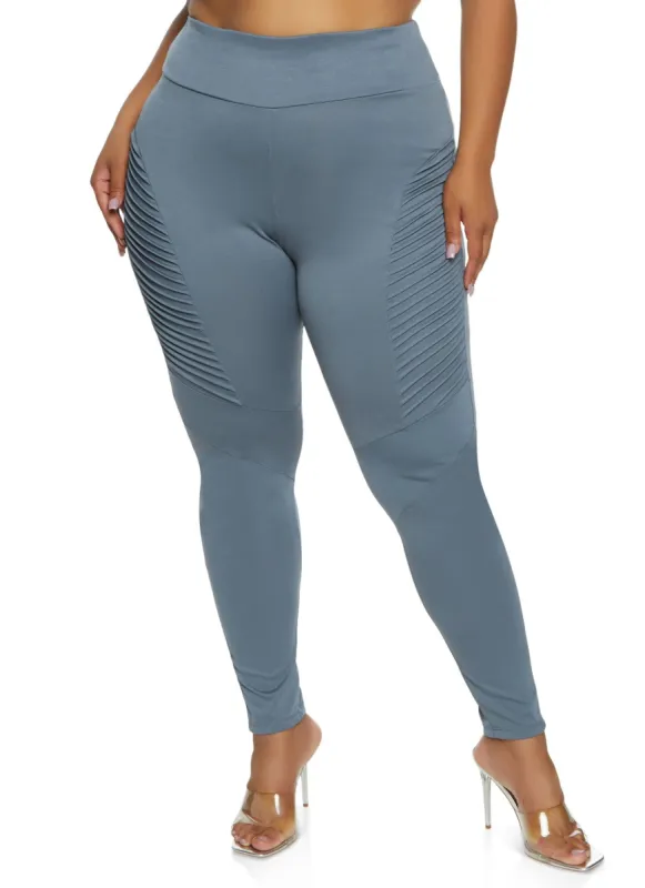 Plus Size Pleated Detail High Waist Pants sold by Rainbow