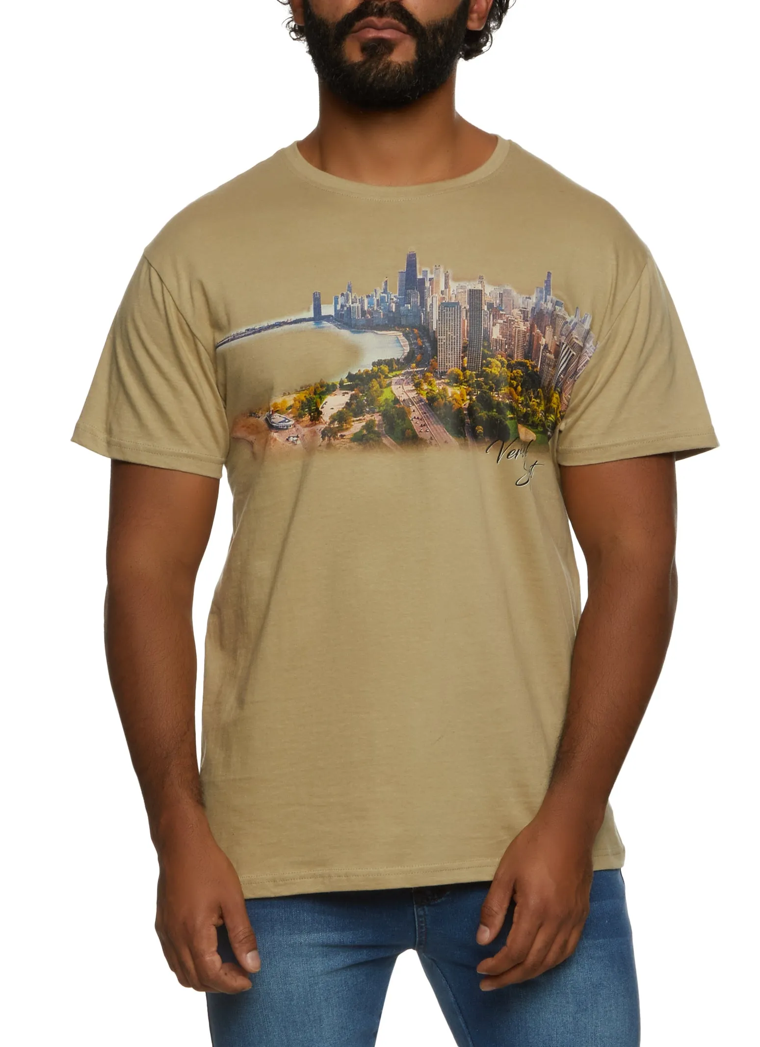 Mens Skyline Graphic Tee sold by Rainbow