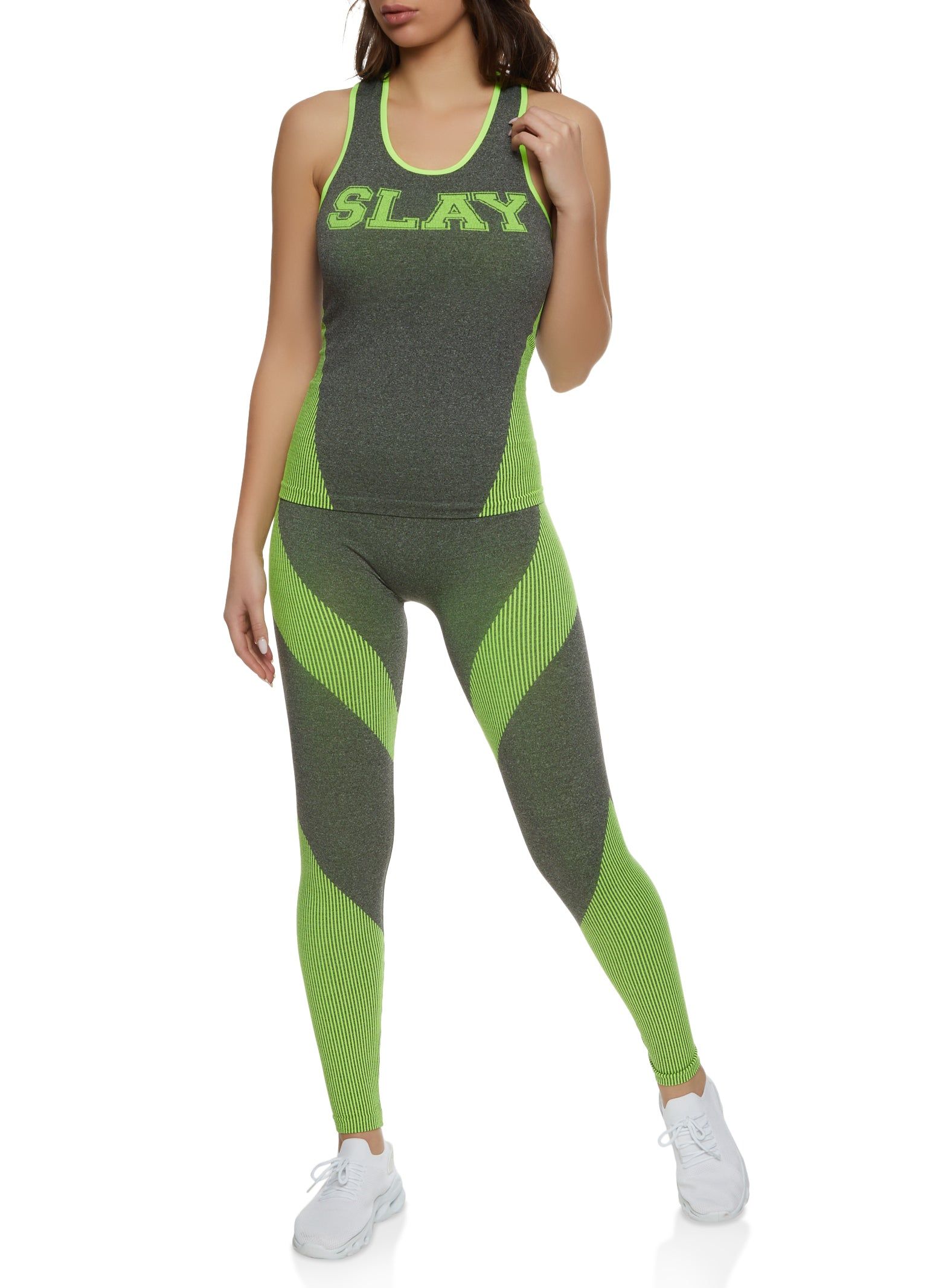 Seamless Slay Graphic Racerback Tank Top sold by Rainbow product image thumbnail 2