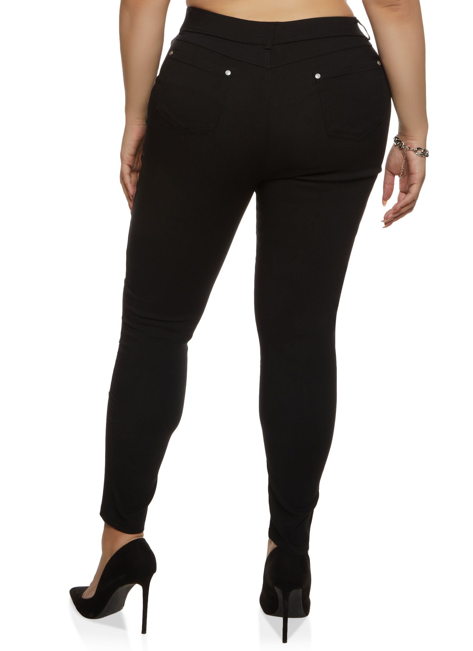 Plus Size Hyperstretch Moto Skinny Pants sold by Rainbow product image thumbnail 2