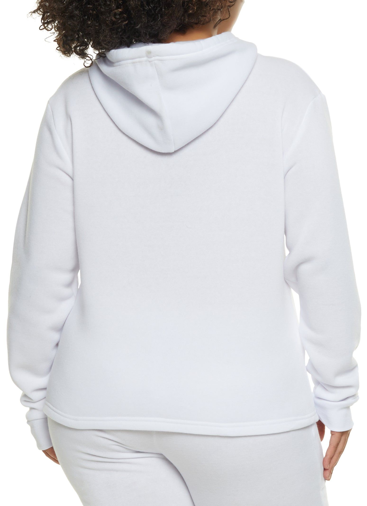 Plus Size Solid Pullover Hoodie sold by Rainbow product image thumbnail 3