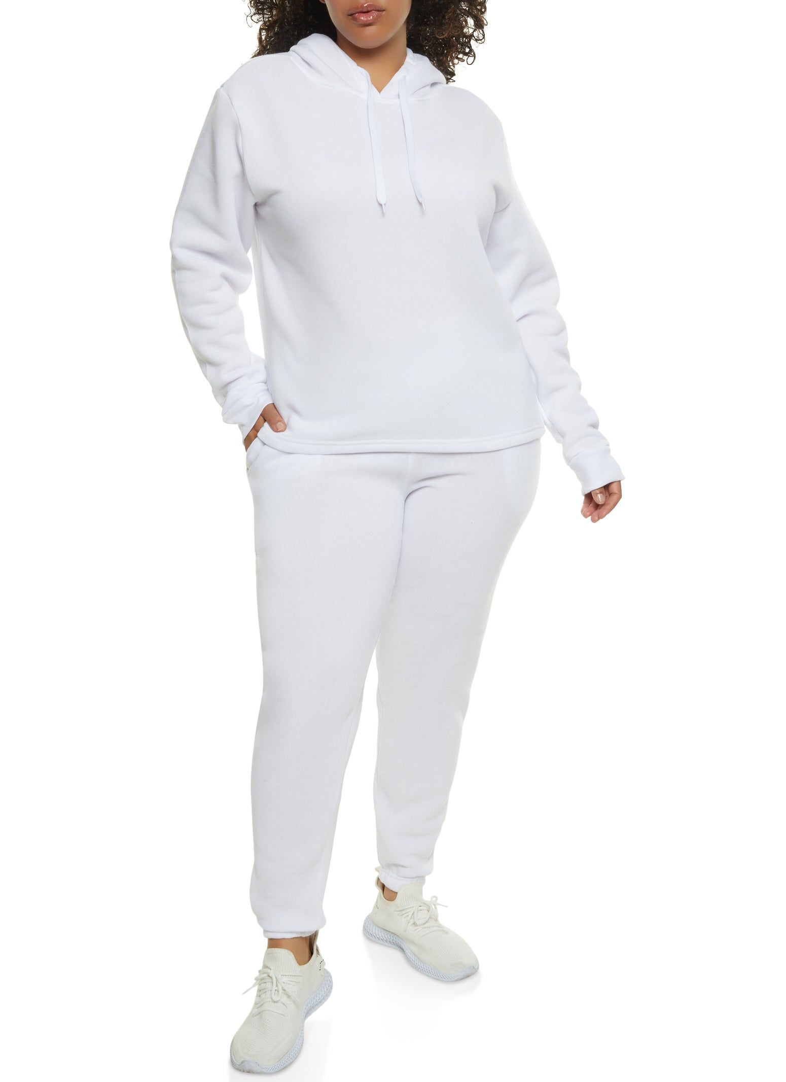 Plus Size Solid Pullover Hoodie sold by Rainbow product image thumbnail 2