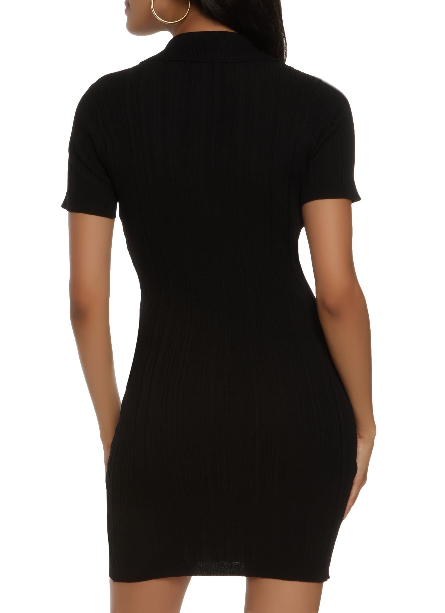 Ribbed Button Front Shirt Dress sold by Rainbow product image thumbnail 3