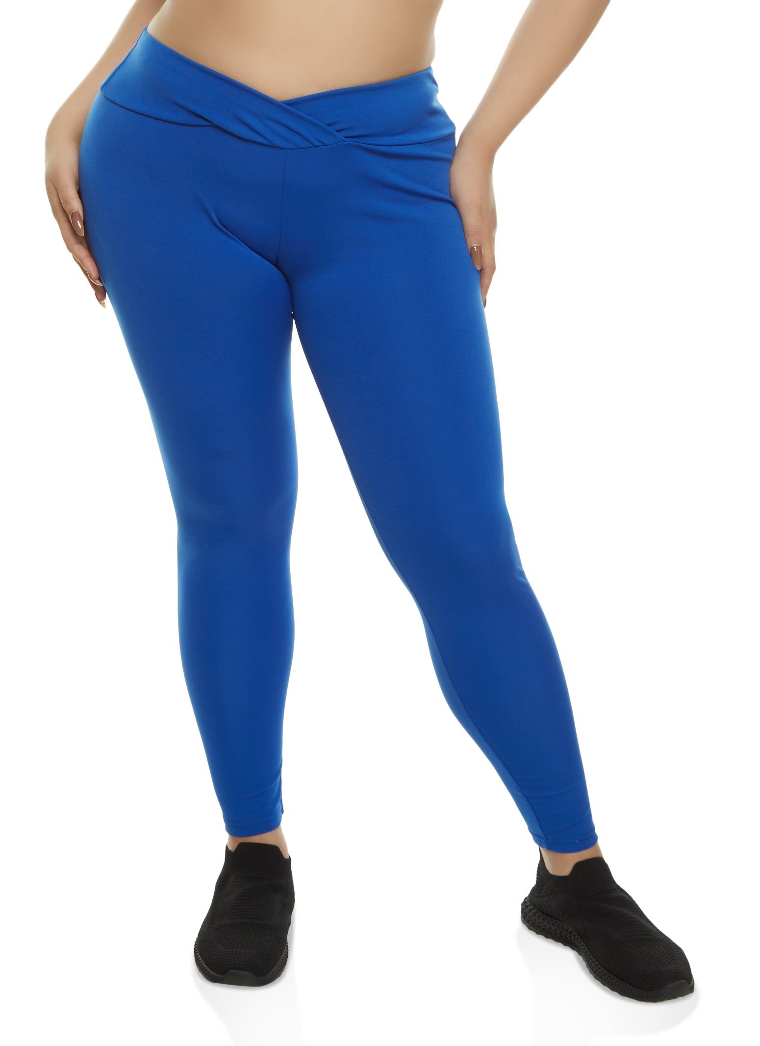 Plus Size Criss Cross Band Leggings sold by Rainbow