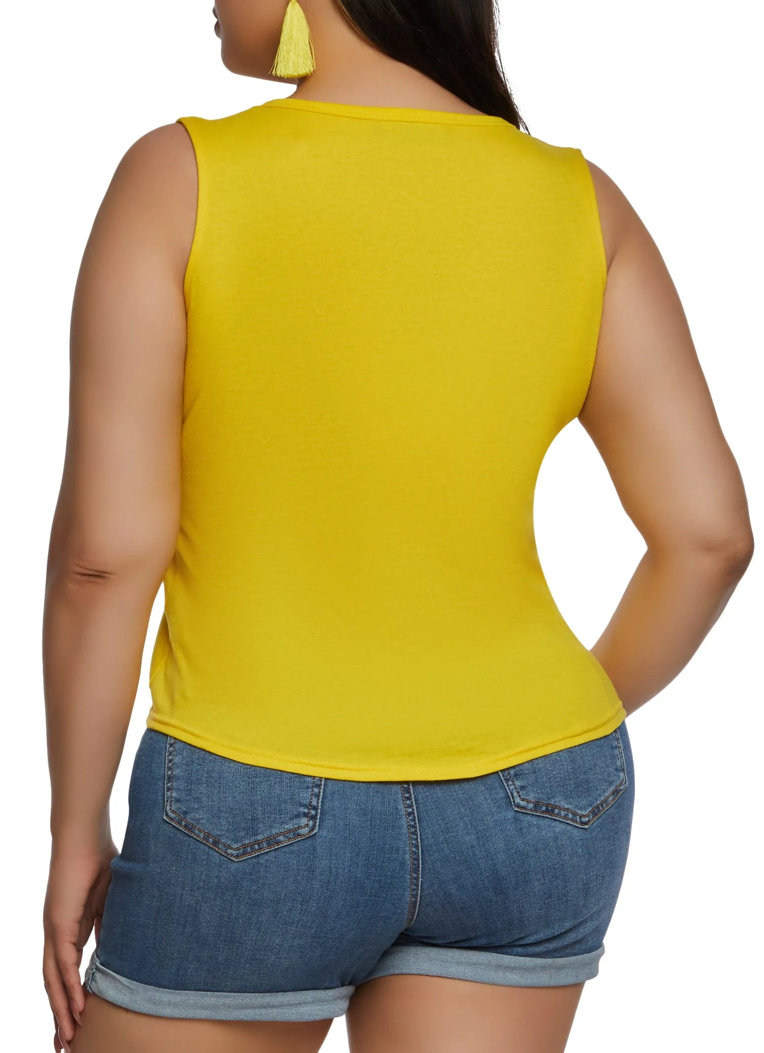 Plus Size Notch Neck Tank Top sold by Rainbow product image thumbnail 3