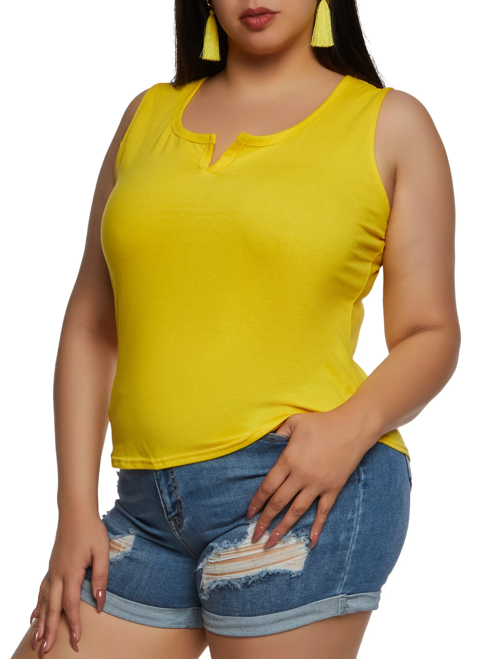 Plus Size Notch Neck Tank Top sold by Rainbow product image thumbnail 2